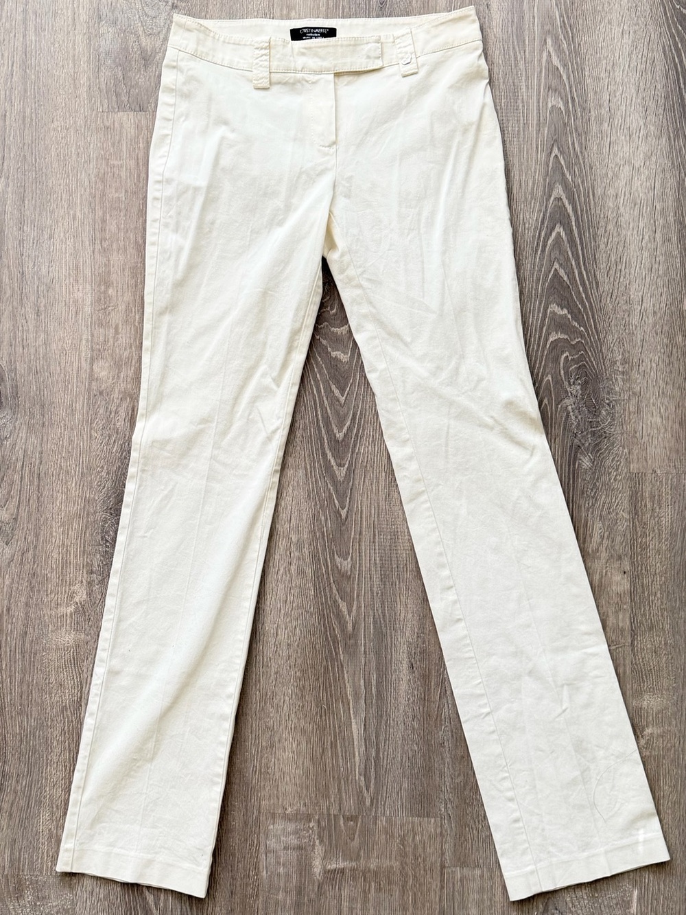 Women’s Tailored Straight-Leg Trousers in Cream